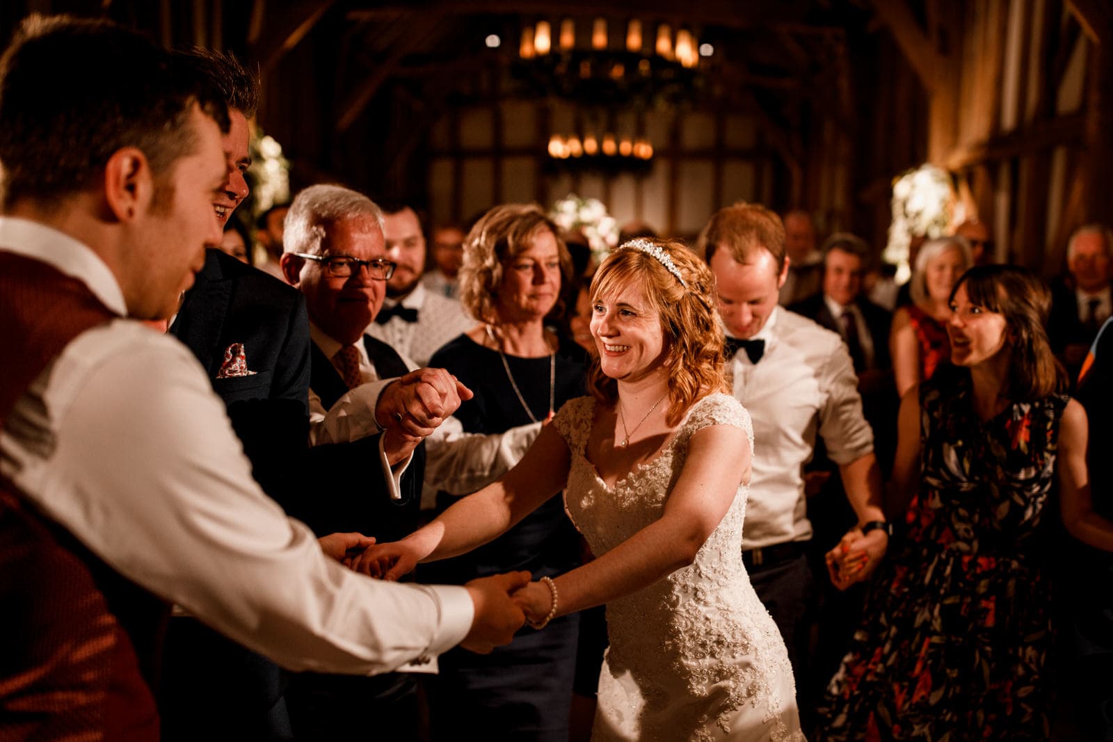 Ceilidh dancing at wedding