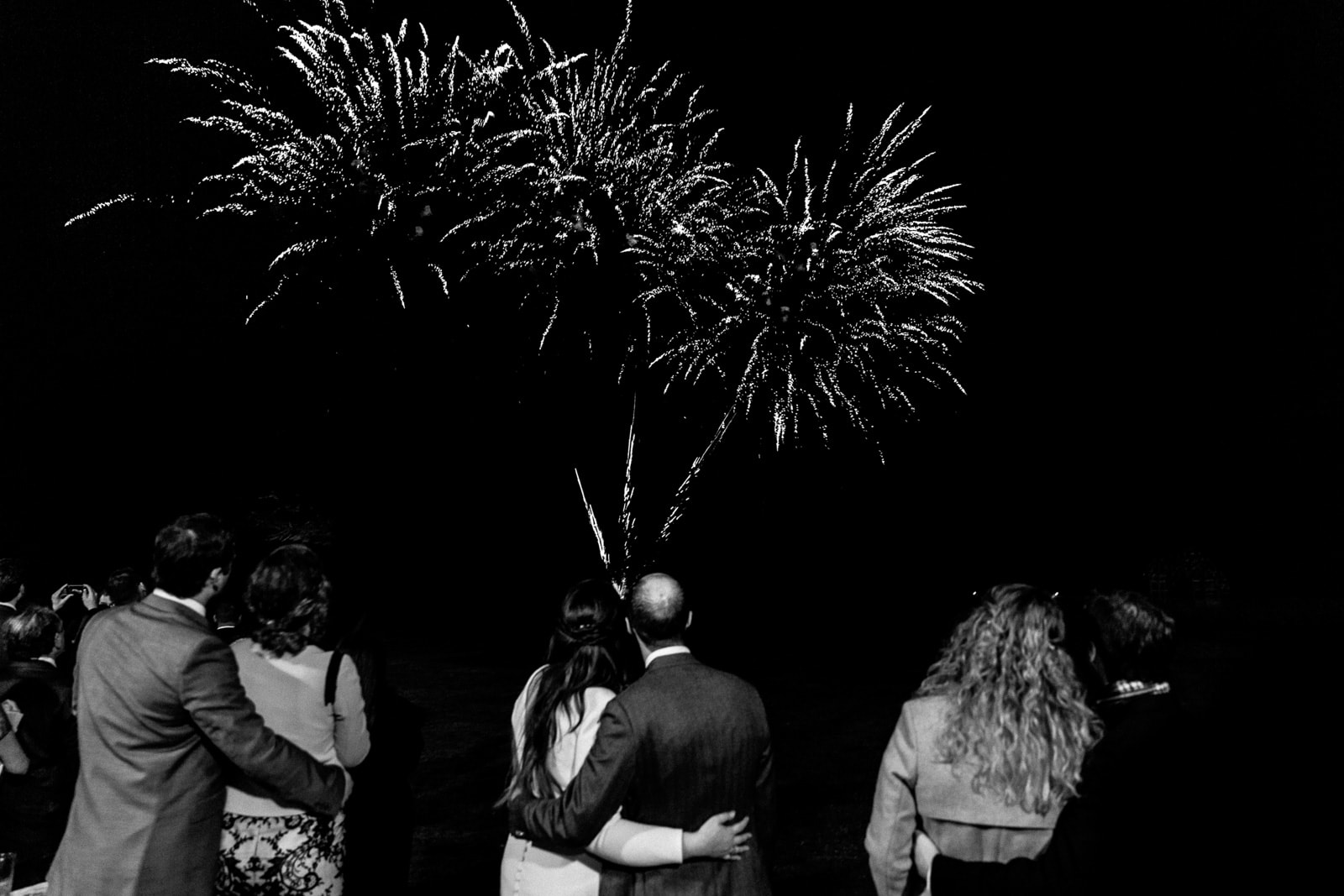 fireworks at stoke place wedding